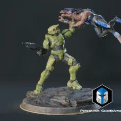 Infinite Master Chief Figurine - Pose 6 - 3D Print Files -Galacticarmory Store 10000
