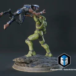 Infinite Master Chief Figurine - Pose 6 - 3D Print Files -Galacticarmory Store 10003