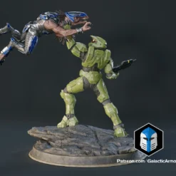 Infinite Master Chief Figurine - Pose 6 - 3D Print Files -Galacticarmory Store 10004