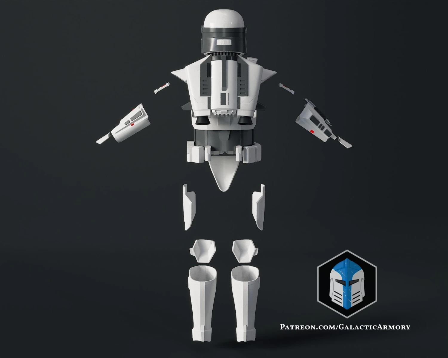Imperial Mandalorian Commando Armor - 3D Print Files 14 Imperial Mandalorian Commando Armor - 3D Print Files - Image 12