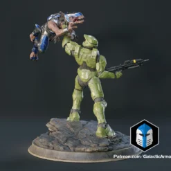 Infinite Master Chief Figurine - Pose 6 - 3D Print Files -Galacticarmory Store 10005