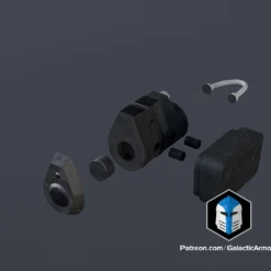 ODST Helmet Accessory Pack - 3D Print Files -Galacticarmory Store 1a