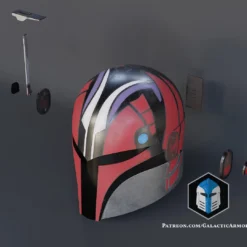 Sabine Wren Helmet - 3D Print Files -Galacticarmory Store 2SabineWrenHelmet Exploded