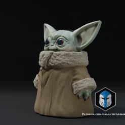 Standing Grogu - Arms At Side - 3D Print Files -Galacticarmory Store 2sitting0001