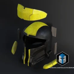 Hazmat Mandalorian Helmet - 3D Print Files -Galacticarmory Store 2tsa 1