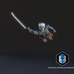 Bo Katan Figurine - Pose 3 - 3D Print Files -Galacticarmory Store 30000