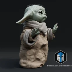Grogu Figurine - Pose 3 - 3D Print Files -Galacticarmory Store 30007