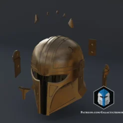 The Armorer Helmet - 3D Print Files 16 The Armorer Helmet - 3D Print Files -Galacticarmory Store 3ArmorerExploded