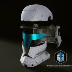 Republic Spartan Mashup Helmet - 3D Print Files -Galacticarmory Store 3RepublicCommandoSpartanHelmet Exploded