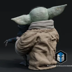 Grogu And Babu Figurine - Pose 1 - 3D Print Files -Galacticarmory Store 40003