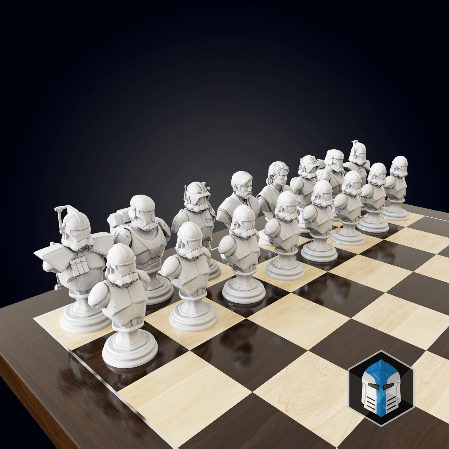 Clone Wars Republic/CIS Chess Set - 3D Print Files 8 Clone Wars Republic/CIS Chess Set - 3D Print Files - Image 6