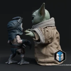 Grogu And Babu Figurine - Pose 2 - 3D Print Files -Galacticarmory Store 50002
