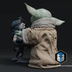 Grogu And Babu Figurine - Pose 2 - 3D Print Files -Galacticarmory Store 50003