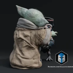 Grogu And Babu Figurine - Pose 2 - 3D Print Files -Galacticarmory Store 50005
