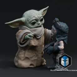Grogu And Babu Figurine - Pose 2 - 3D Print Files -Galacticarmory Store 50007