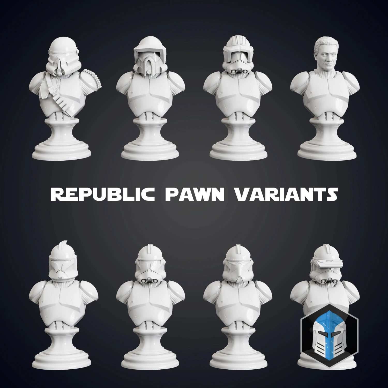 Clone Wars Republic/CIS Chess Set - 3D Print Files 12 Clone Wars Republic/CIS Chess Set - 3D Print Files - Image 10