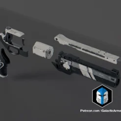 Ace Of Spades Hand Cannon - 3D Print Files 16 Ace Of Spades Hand Cannon - 3D Print Files -Galacticarmory Store AceofSpadesHandCannon Exploded