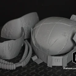 The Acolyte Stranger Helmet - DIY -Galacticarmory Store AcolyteStrangerHelmet Disassembled scaled