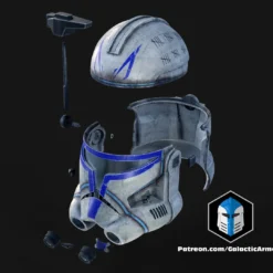 Animated Captain Rex Helmet - 3D Print Files -Galacticarmory Store AnimatedCaptainRexHelmet Exploded