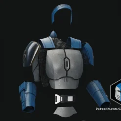 Bo Katan Armor - 3D Print Files -Galacticarmory Store ArmorwithHeadband