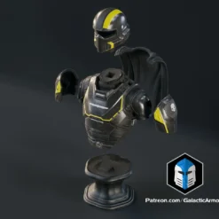 Helldivers 2 - B-01 Tactical Bust - 3D Print Files -Galacticarmory Store B 01TacticalBust Exploded