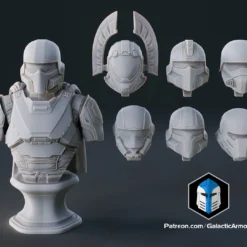 Helldivers 2 - B-01 Tactical Bust - 3D Print Files -Galacticarmory Store B 01TacticalBust Variants