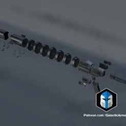 Battlefront 2 EMP Launcher - 3D Print Files -Galacticarmory Store BF2EMPLauncher Exploded