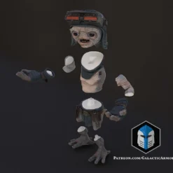 Babu Frik Figurine - 3D Print Files -Galacticarmory Store BabuFrikExploded