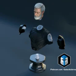 Baylan Skoll Bust - 3D Print Files -Galacticarmory Store BaylanSkollBust Exploded