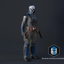 Bo Katan Figurine - Pose 1 - 3D Print Files -Galacticarmory Store BoKatanFigurine Pose1
