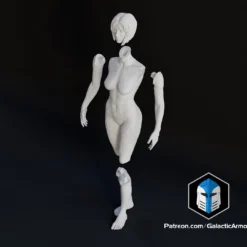 Cortana Figurine - Pose 1 - 3D Print Files -Galacticarmory Store Cortana Pose1 Exploded