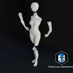 Cortana Figurine - Pose 2 - 3D Print Files -Galacticarmory Store Cortana Pose2 Exploded