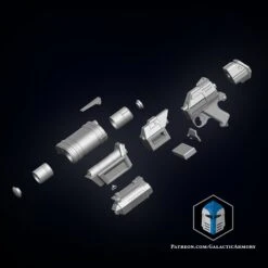 DC-17M Republic Commando Blaster - 3D Print Files -Galacticarmory Store DC 17MBlaster AntiArmor