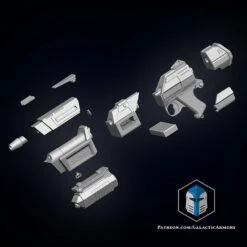 DC-17M Republic Commando Blaster - 3D Print Files -Galacticarmory Store DC 17MBlaster Assault