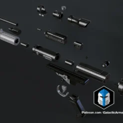 DH-17 Blaster - 3D Print Files -Galacticarmory Store DH 17Blaster Exploded