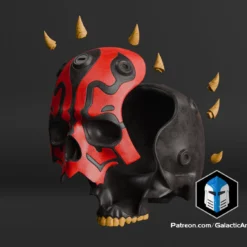 Darth Maul Skull - 3D Print Files -Galacticarmory Store DarthMaulSkull Exploded scaled