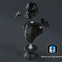 Death Trooper Bust - 3D Print Files -Galacticarmory Store DeathTrooperBust Exploded
