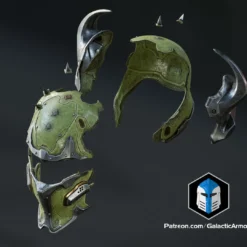 Eternal Sentinel Helmet - 3D Print Files 18 Eternal Sentinel Helmet - 3D Print Files -Galacticarmory Store DoomSentinelHelmet Exploded