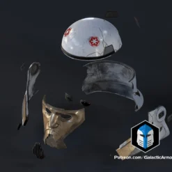 Captain Enoch Night Trooper Helmet - 3D Print Files -Galacticarmory Store EnochHelmet Exploded