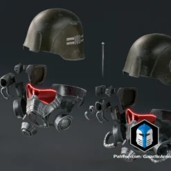 NCR Ranger Advanced And Elite Helmets - 3D Print Files -Galacticarmory Store FalloutNCRRangerHelmetAlternates Exploded