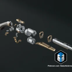 Flintlock Blaster - 3D Print Files -Galacticarmory Store FlintlockBlaster Exploded