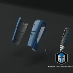 Bo Katan Armor - 3D Print Files -Galacticarmory Store ForearmLeft