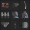 Spartan Armor Accessories Bundle - 3D Print Files -Galacticarmory Store HaloArmor ChestAccessories