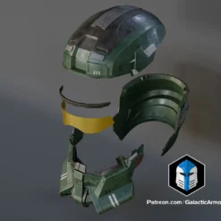 EOD Helmet - 3D Print Files -Galacticarmory Store HaloEODHelmet Exploded