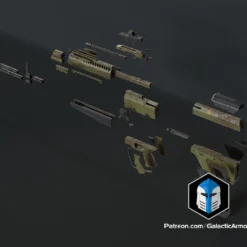 Infinite Bandit Rifle - 3D Print Files -Galacticarmory Store HaloInfiniteBanditRifle Exploded