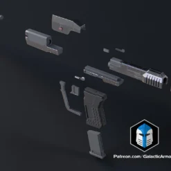 Magnum Pistol - 3D Print Files -Galacticarmory Store HaloMagnum Exploded