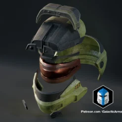 Reach Scout - Jun Helmet - 3D Print Files -Galacticarmory Store HaloScout Jun Helmet Exploded