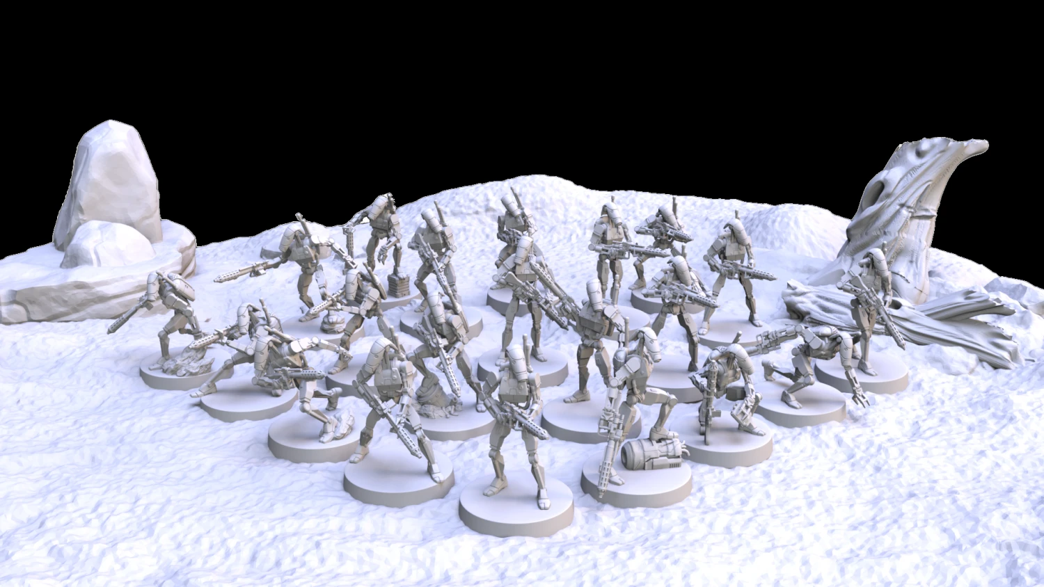 1:48 Scale Battle Droid Army - Heavy Class - 3D Print Files 3 1:48 Scale Battle Droid Army - Heavy Class - 3D Print Files
