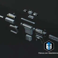 Helldivers 2 - Diligence - 3D Print Files -Galacticarmory Store Helldivers2 Diligence Exploded