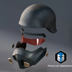 Helldivers 2 Helmet - Light Gunner - 3D Print Files 18 Helldivers 2 Helmet - Light Gunner - 3D Print Files -Galacticarmory Store Helldivers2 LightGunner Exploded